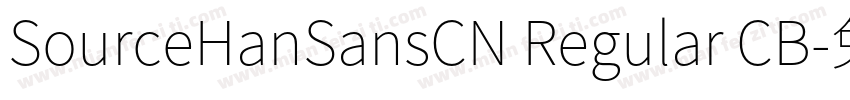 SourceHanSansCN Regular CB字体转换